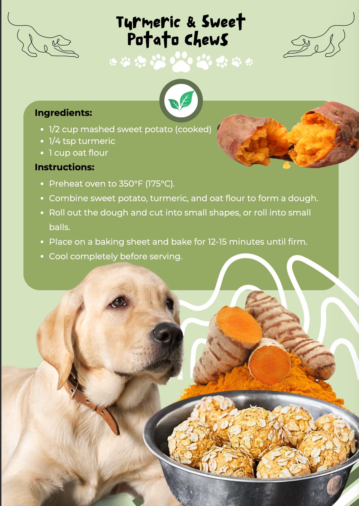 Turmeric and Sweet Potato Chews recipe page